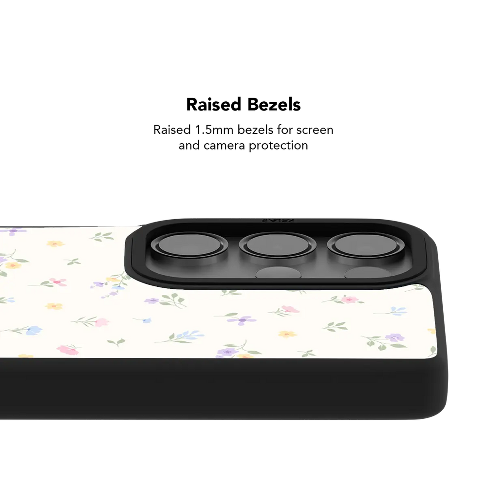 Pastel Watercolor Ditsy Floral Samsung Galaxy case, raised bezel offering extra camera protection