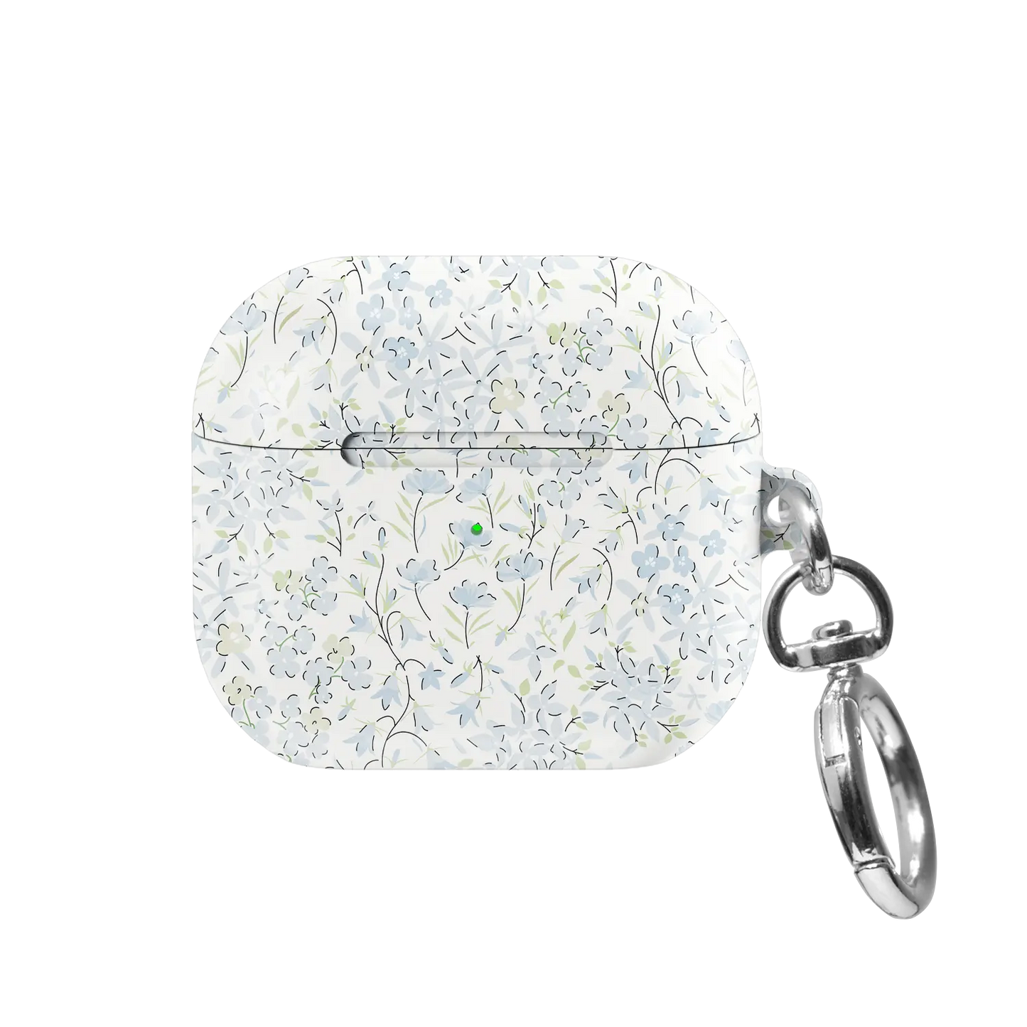 Forget Me Soft | Blue Ditsy Floral AirPods Case - front view