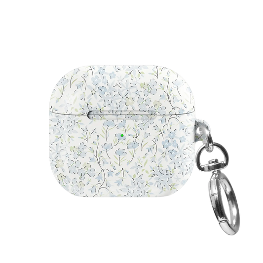 Forget Me Soft | Blue Ditsy Floral AirPods Case - front view