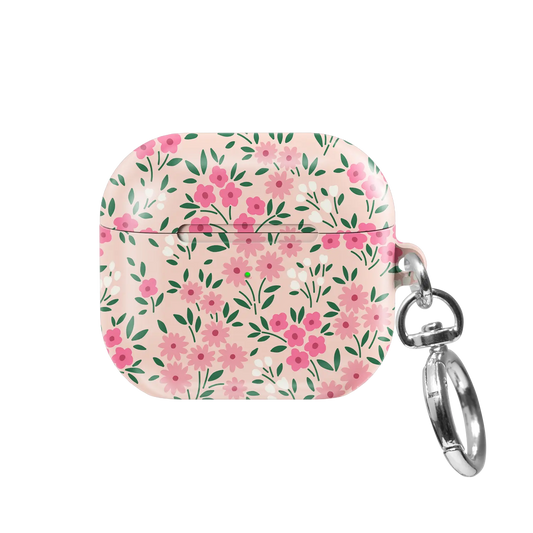Garden Flush | Pink Ditsy Floral AirPods Case - front view
