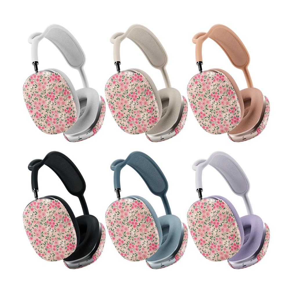 Pink Garden Floral AirPods Max cover, colorway lineup overview