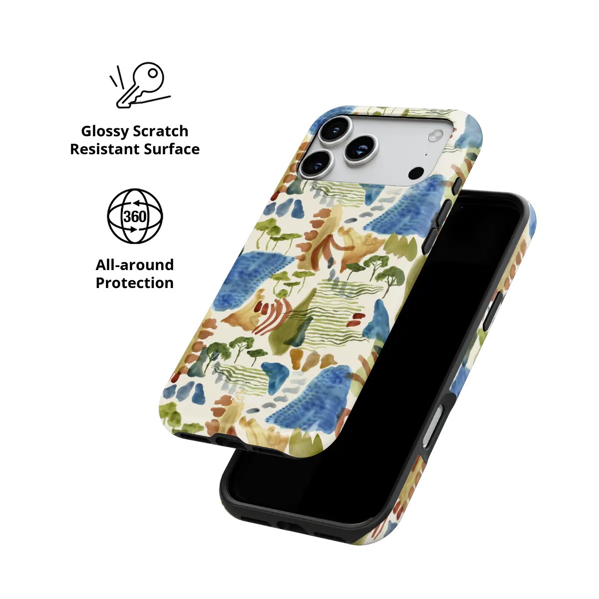 Terroir | Watercolor Landscape Art iPhone Case