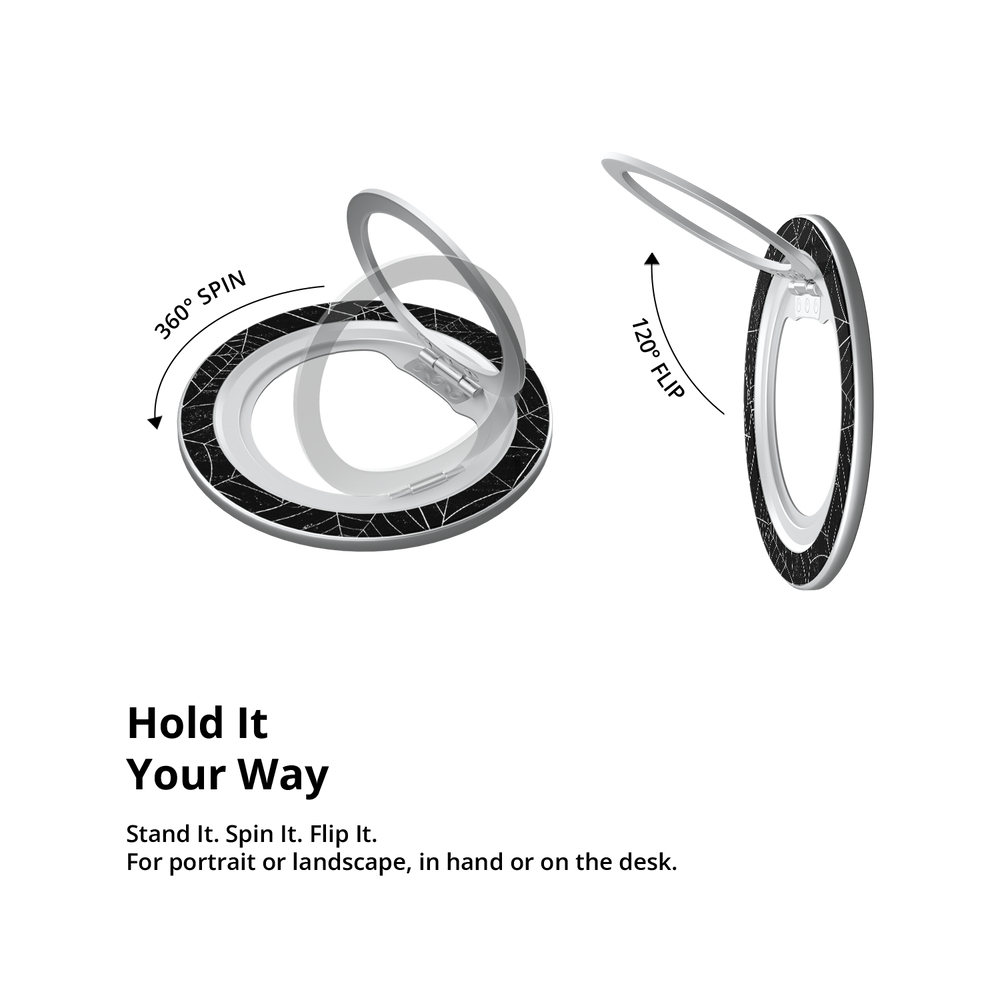 Midnight Web | Black Spider Web MagSafe Ring Stand