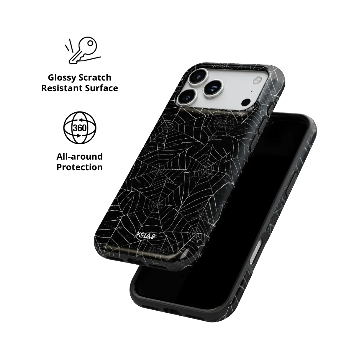 Midnight Web | Black Spider Web iPhone Case