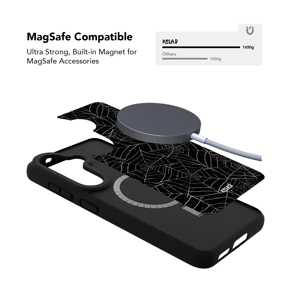 Midnight Web | Black Spider Web Samsung Case
