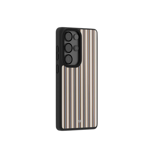 Tailored Mocha | Beige Ticking Multi-Stripe Samsung Phone Case