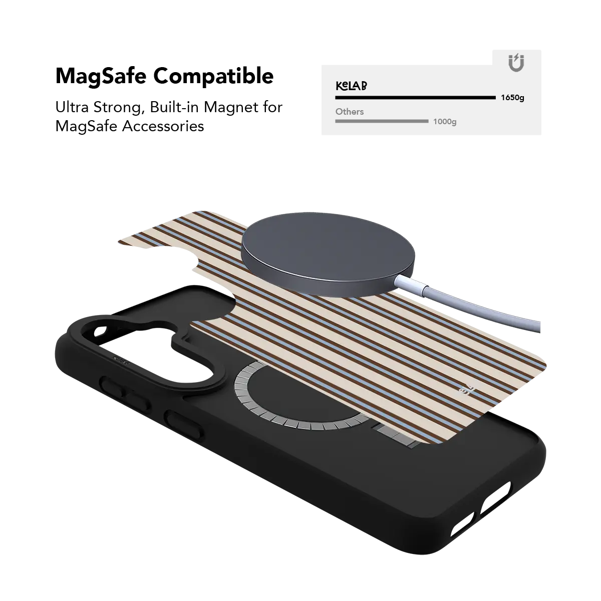 Tailored Mocha | Beige Ticking Multi-Stripe Samsung Phone Case