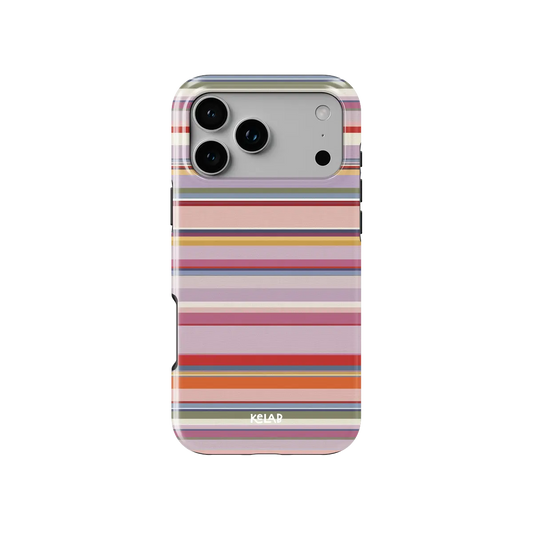 Roseglow | Coral Multi-Stripe iPhone Case