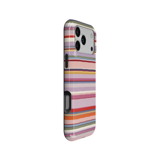 Roseglow | Coral Multi-Stripe iPhone Case