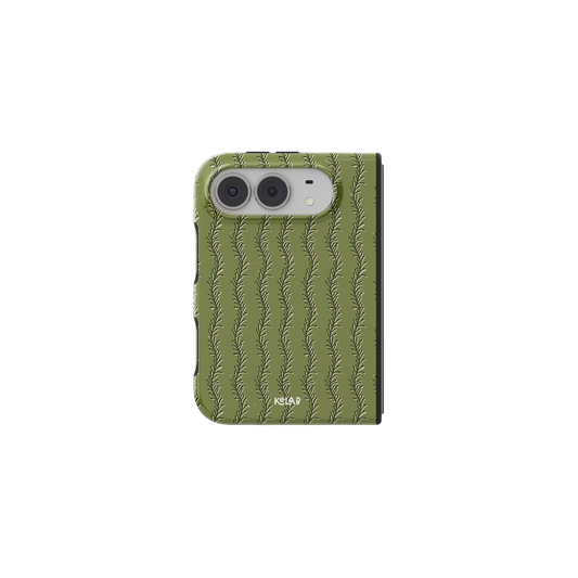 Rosemary Row | Olive Green Striped iPhone Case