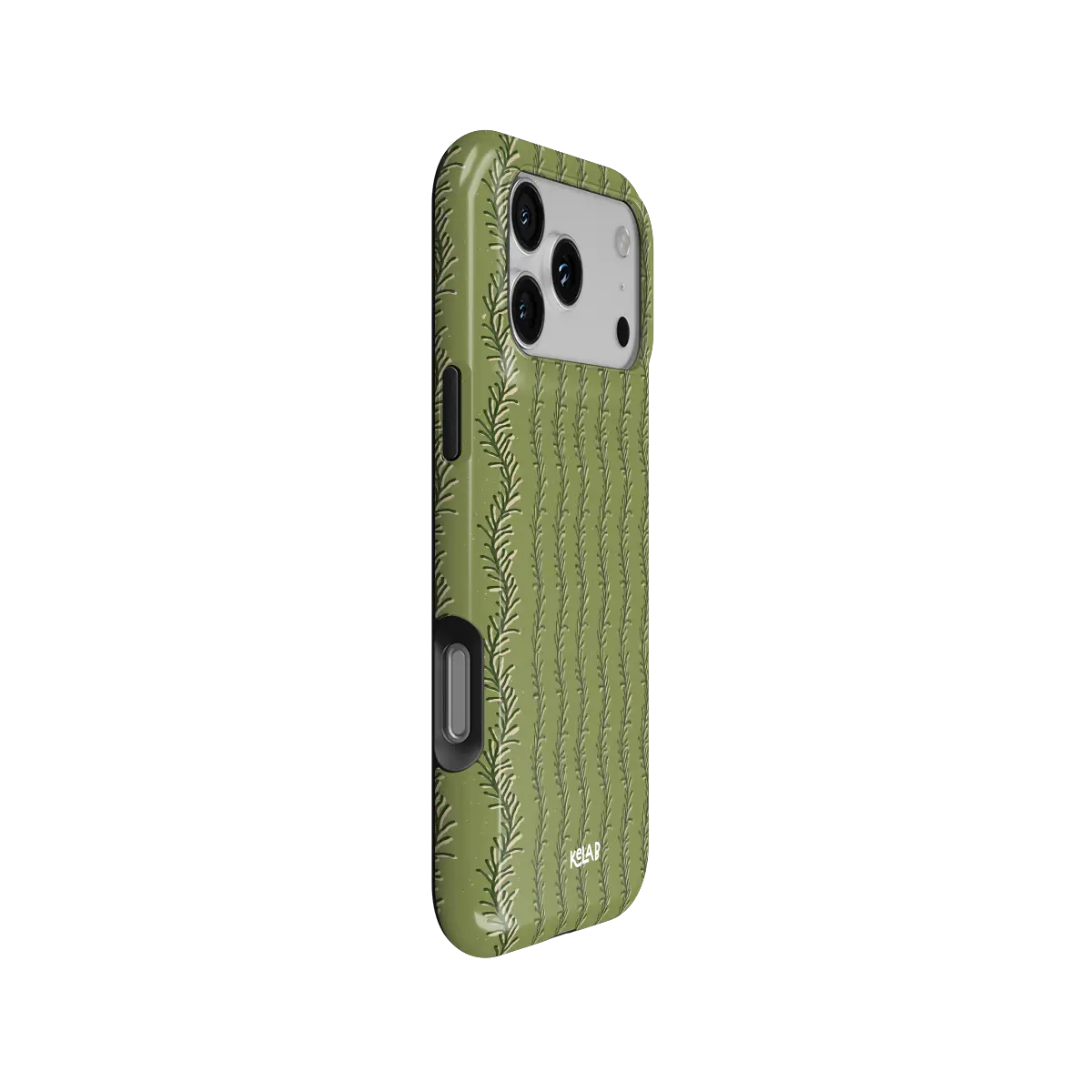 Rosemary Row | Olive Green Striped iPhone Case