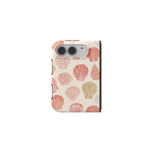 Sunwashed Shells | Pink Seashell Print iPhone Case