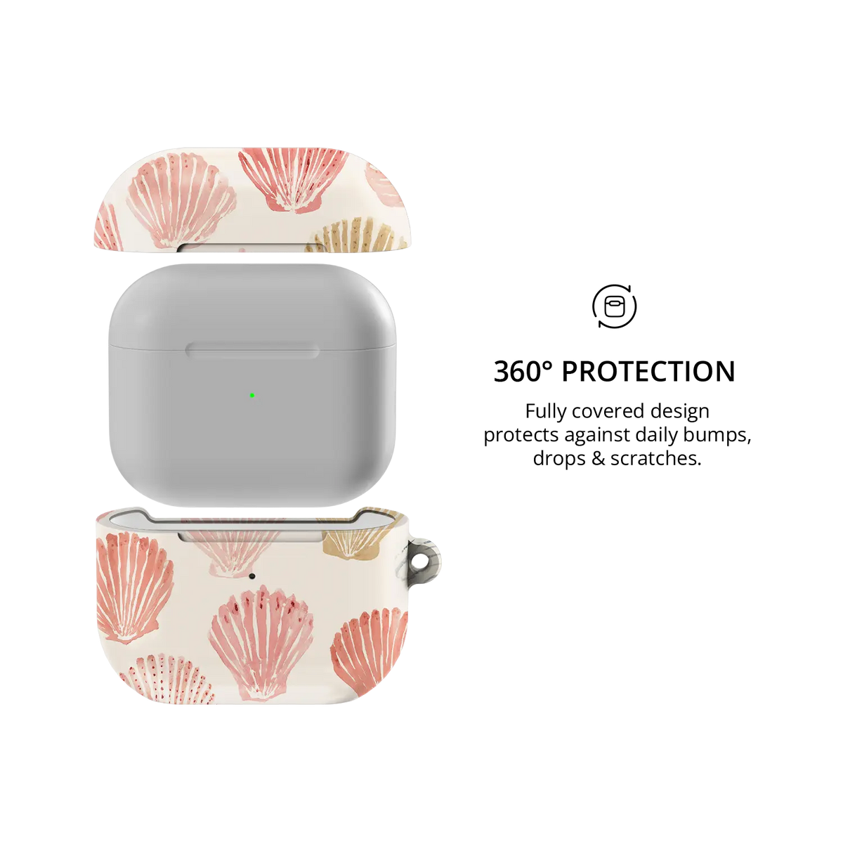 Sunwashed Shells | Pink Seashell AirPods Case