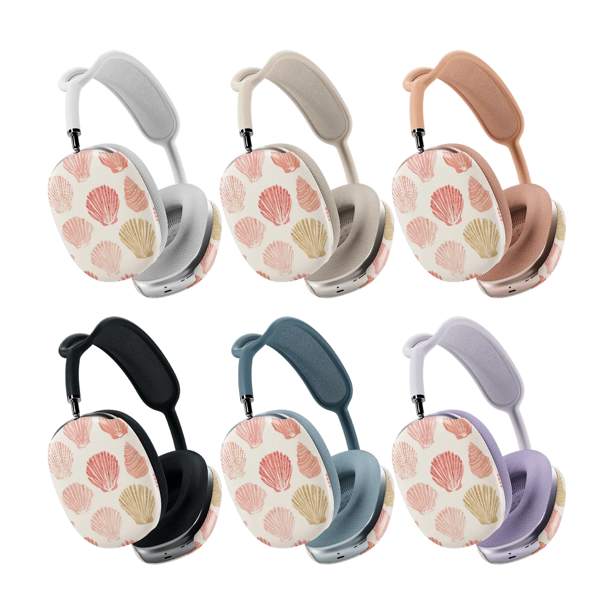 Sunwashed Shells | Pink Seashell AirPods Max Case
