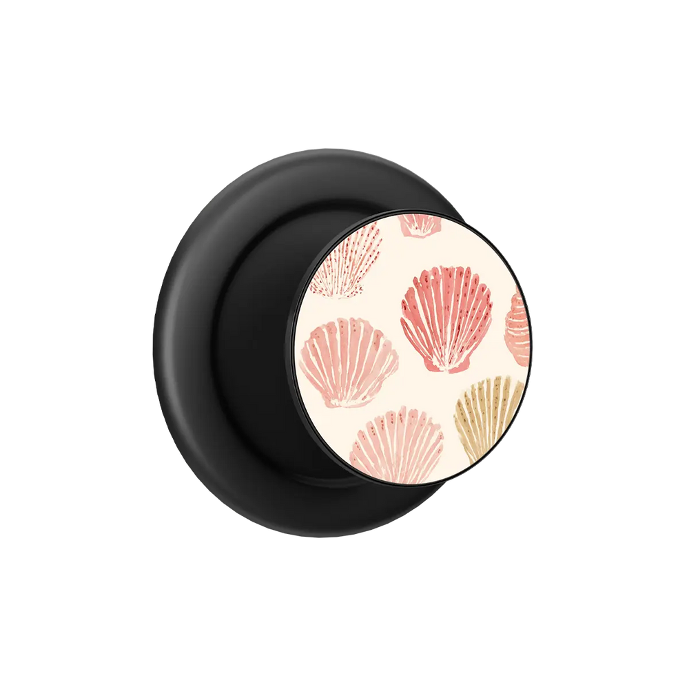 Sunwashed Shells | Pink Seashell Print MagSafe Phone Grip