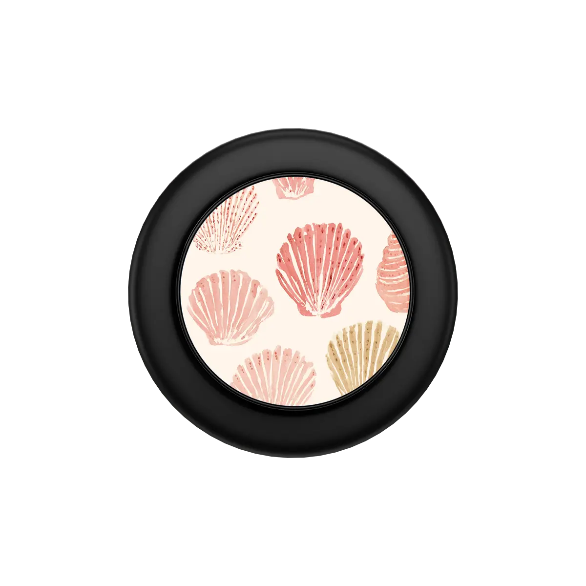 Sunwashed Shells | Pink Seashell Print MagSafe Phone Grip