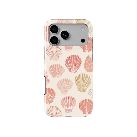 Sunwashed Shells | Pink Seashell Print iPhone Case