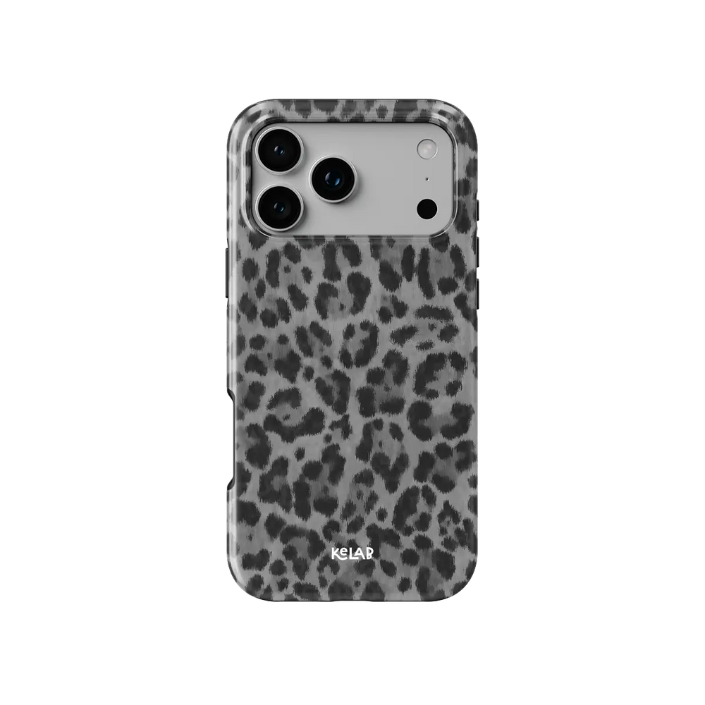 Lunar Roar | Gray Cheetah Print iPhone Case