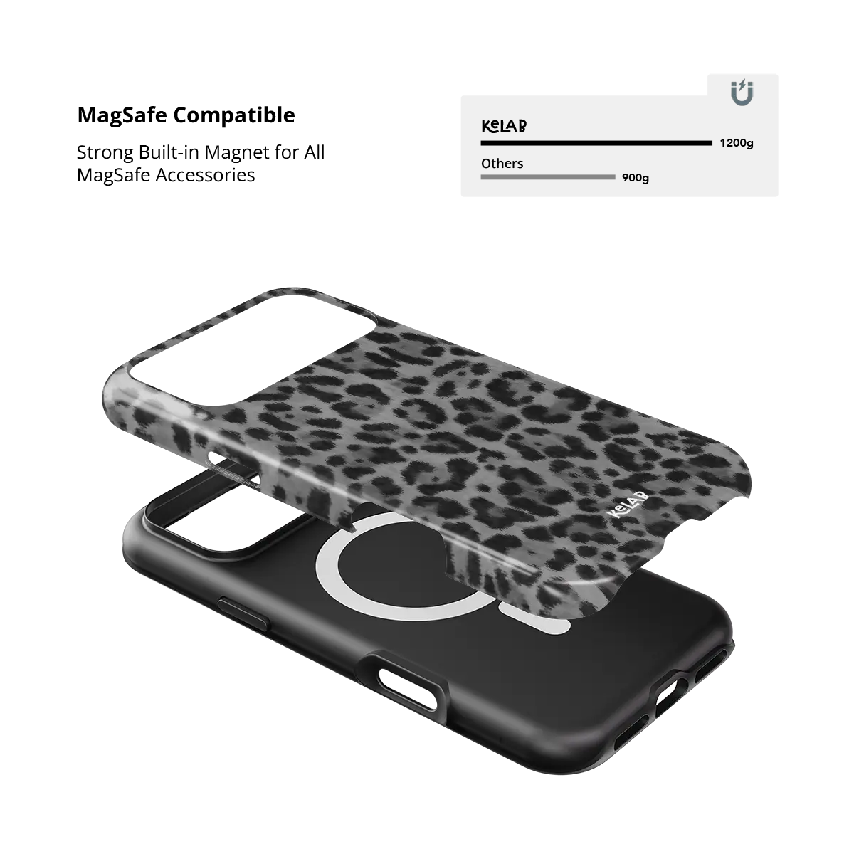 Lunar Roar | Gray Cheetah Print iPhone Case