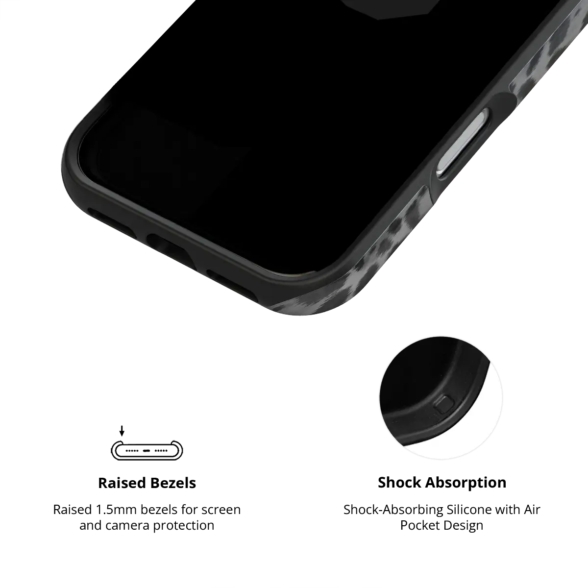 Lunar Roar | Gray Cheetah Print iPhone Case
