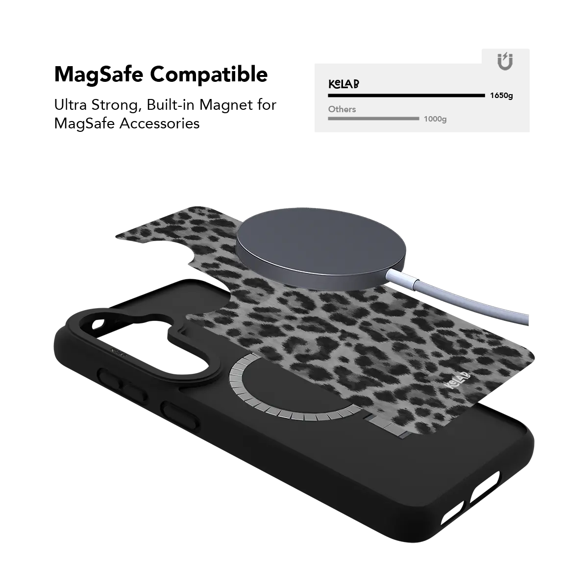 Lunar Roar | Gray Cheetah Print Samsung Phone Case