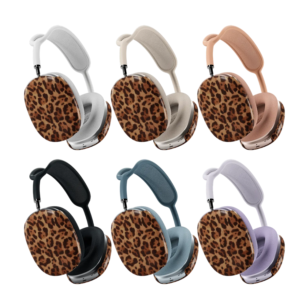 Toffee Cheetah AirPods Max case — colorway lineup overview alongside other KELAB finishes