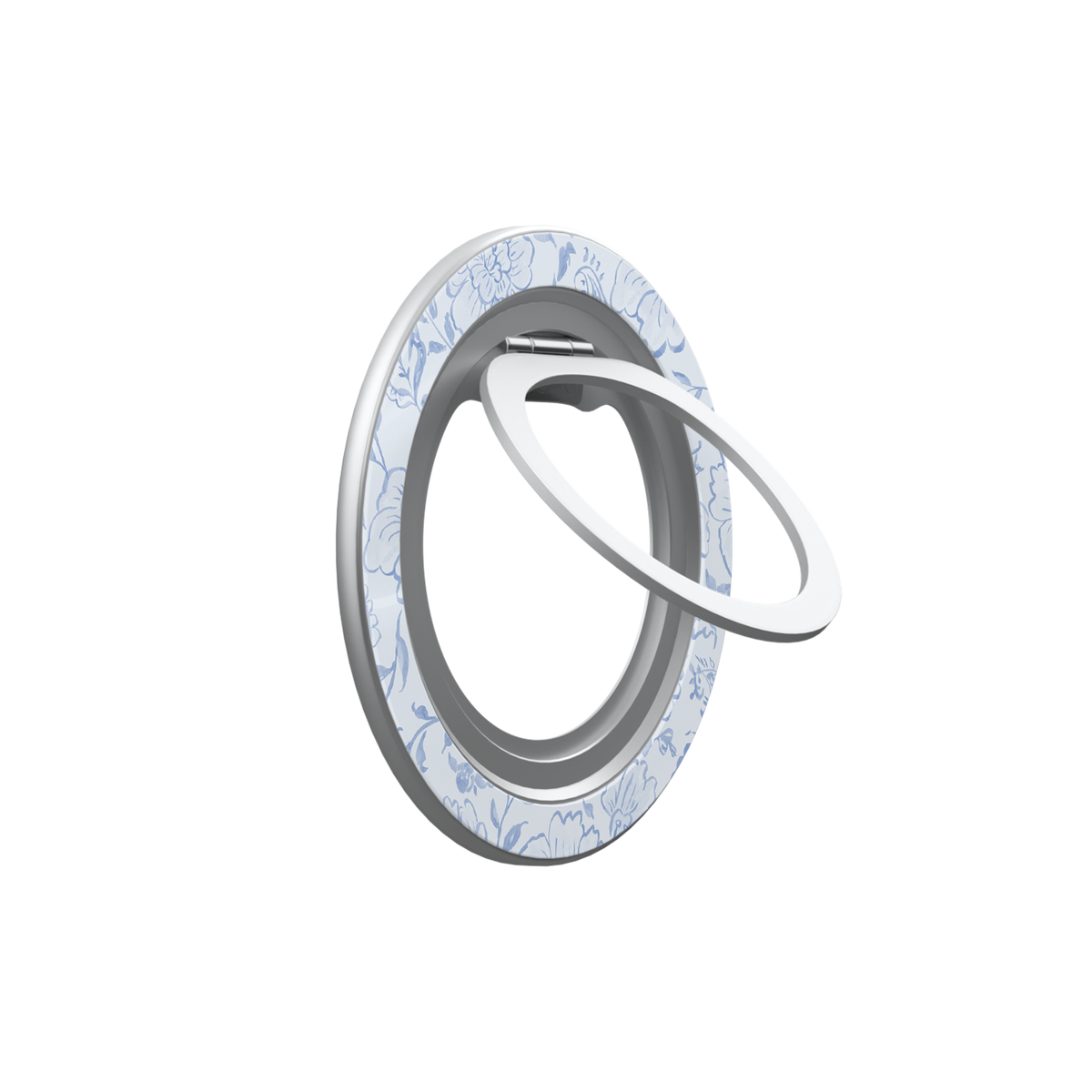 Blue Willow | Dusty Blue Toile Paisley Floral MagSafe Ring Stand