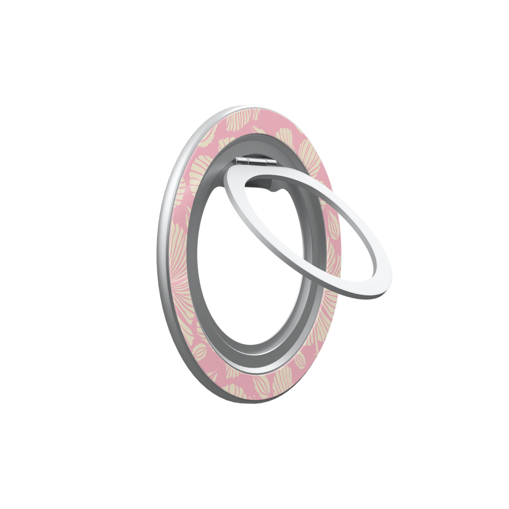 Guava Bloom | Pink Hibiscus Floral MagSafe Ring Stand