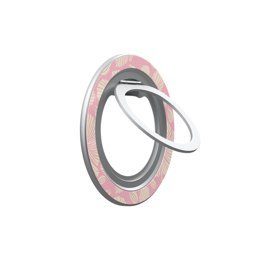 Guava Bloom | Pink Hibiscus Floral MagSafe Ring Stand