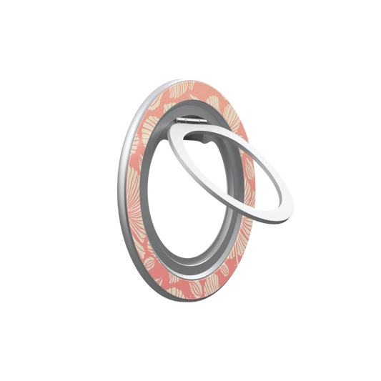 Papaya Glow | Orange Ombre Hibiscus Floral MagSafe Ring Stand