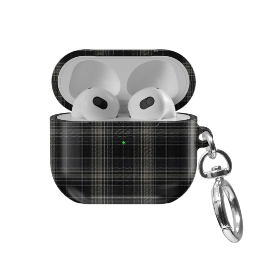 Midnight Tartan | Black Plaid AirPods Case
