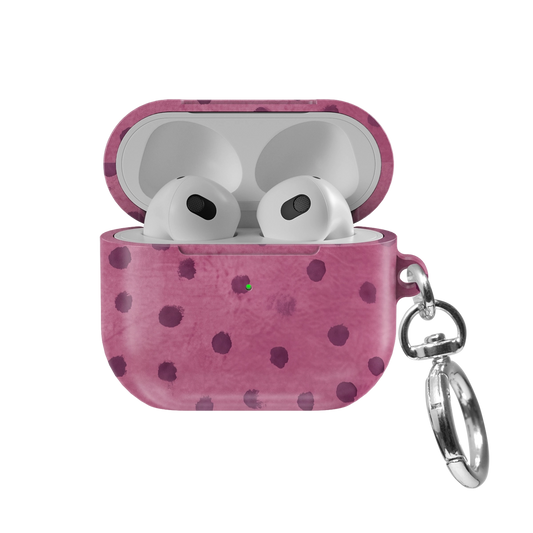 Rosehush | Pink Watercolor Polka Dot AirPods Case