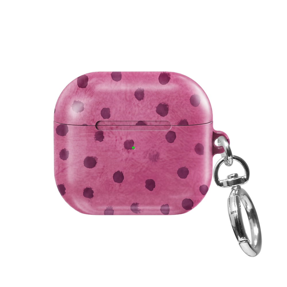 Rosehush | Pink Watercolor Polka Dot AirPods Case