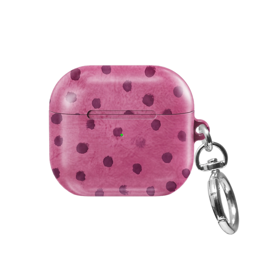 Rosehush | Pink Watercolor Polka Dot AirPods Case