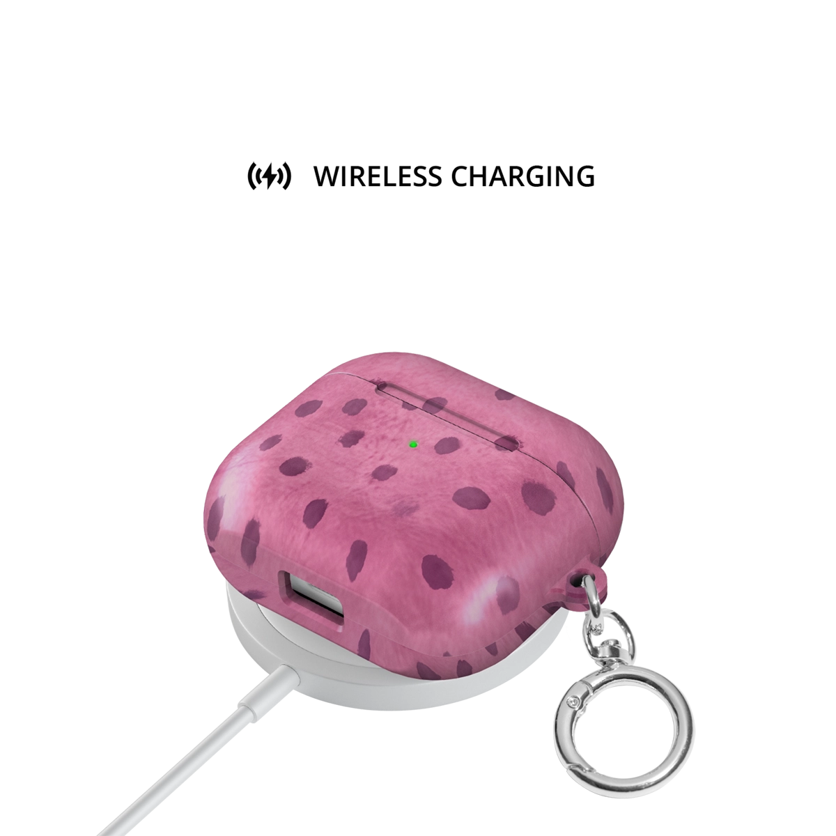 Rosehush | Pink Watercolor Polka Dot AirPods Case