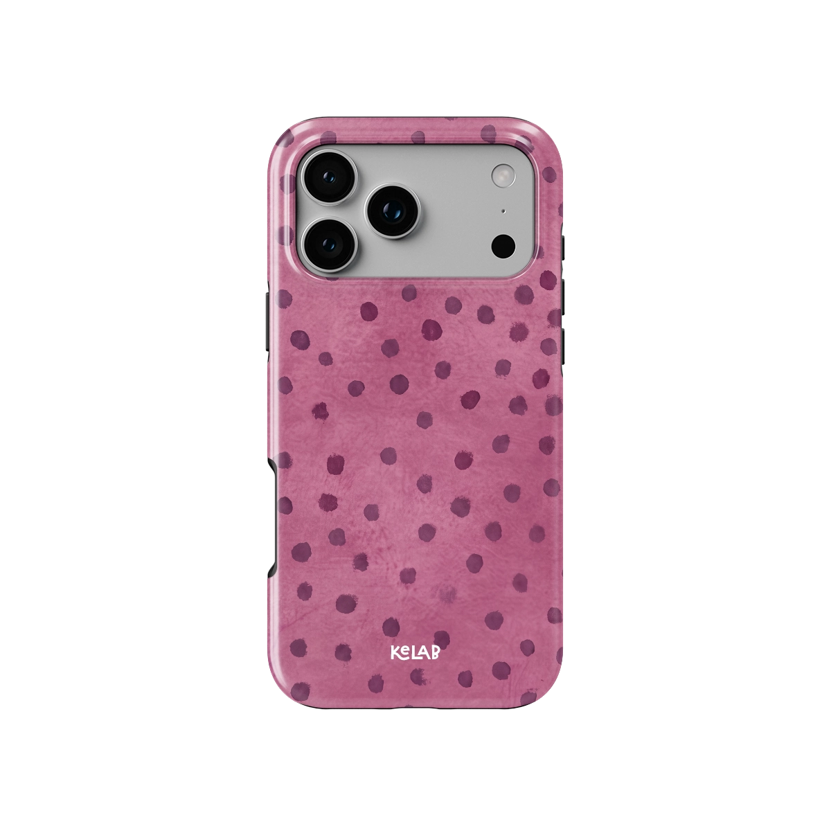 Rosehush | Pink Watercolor Polka Dot iPhone Case