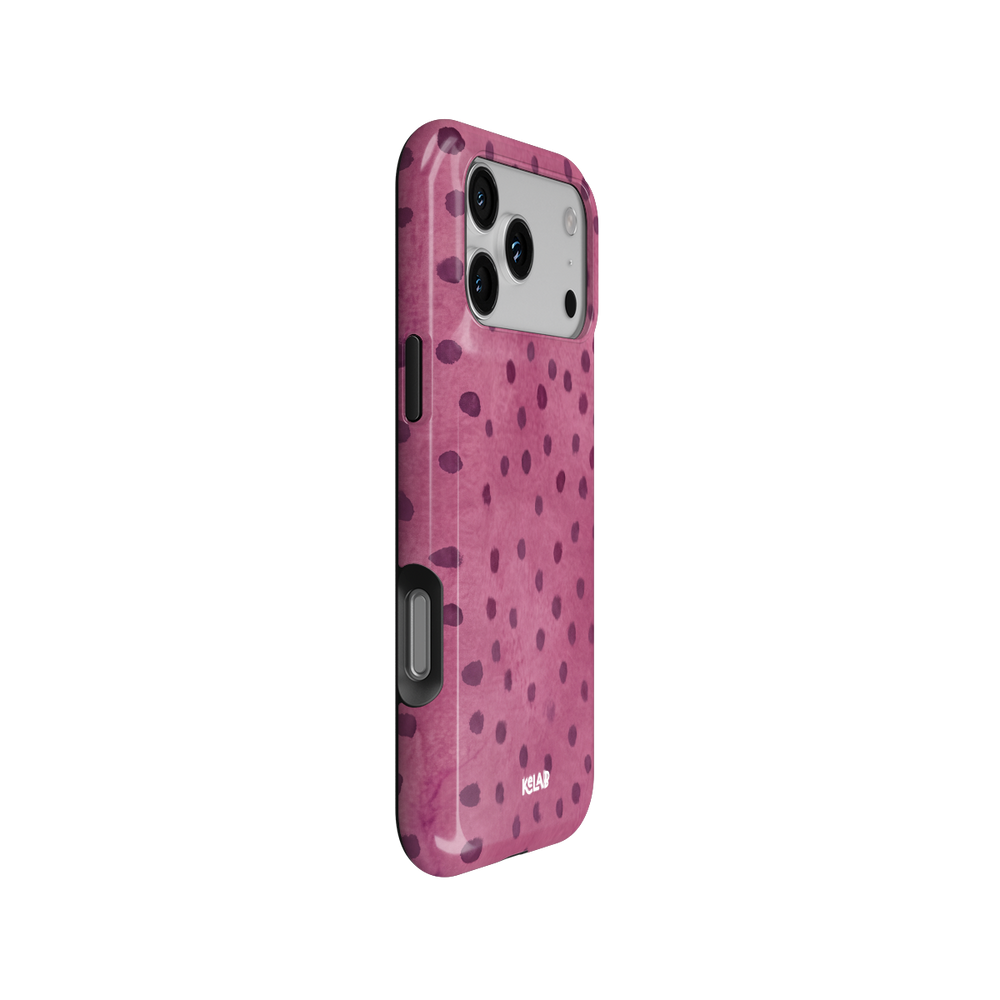 Rosehush | Pink Watercolor Polka Dot iPhone Case