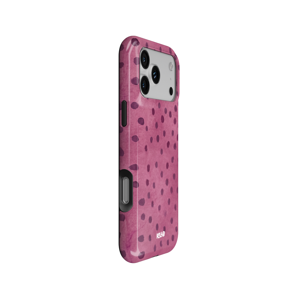 Rosehush | Pink Watercolor Polka Dot iPhone Case