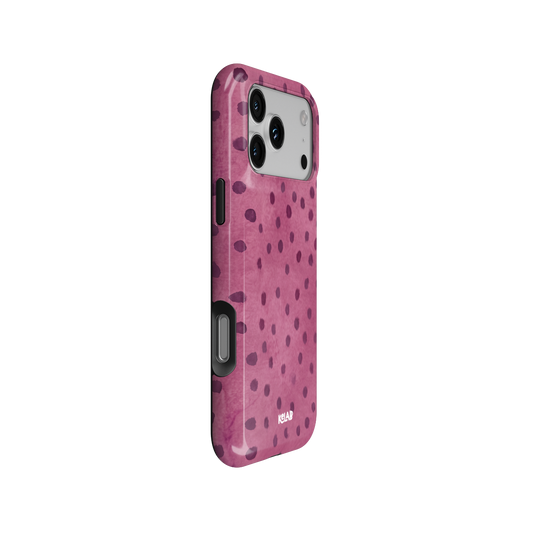 Rosehush | Pink Watercolor Polka Dot iPhone Case