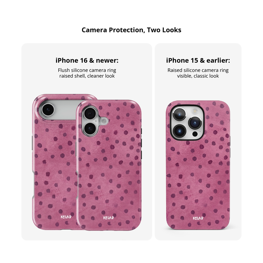 Rosehush | Pink Watercolor Polka Dot iPhone Case