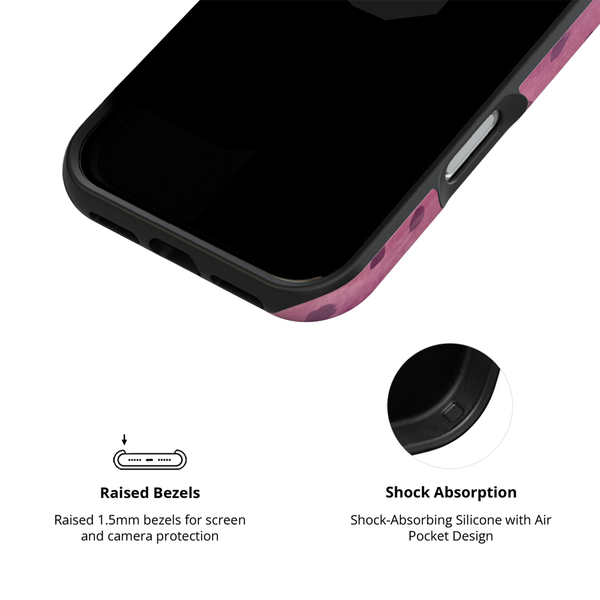 Rosehush | Pink Watercolor Polka Dot iPhone Case