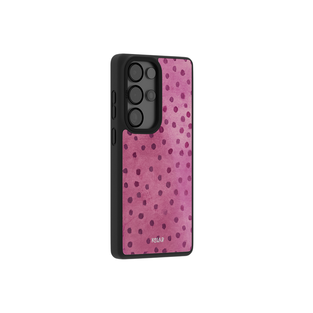 Rosehush | Pink Watercolor Polka Dot Samsung Case