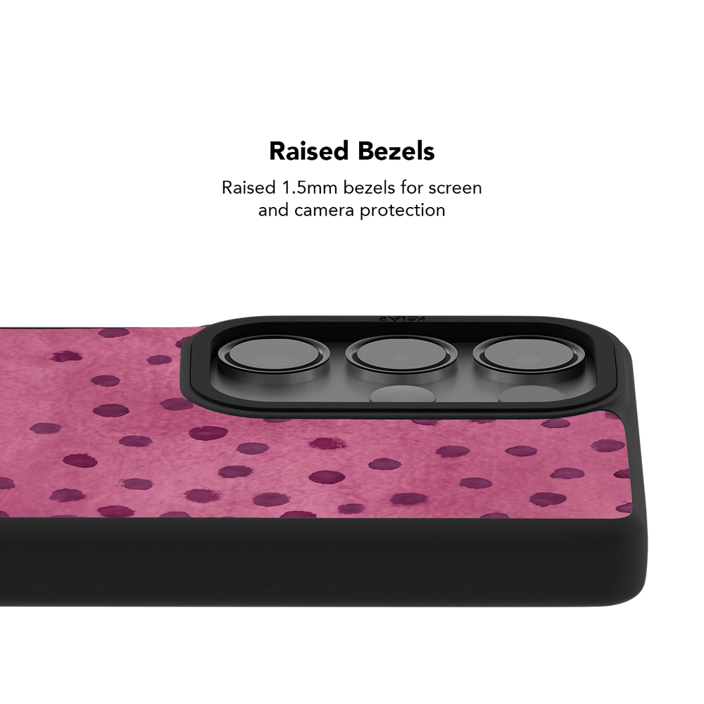 Rosehush | Pink Watercolor Polka Dot Samsung Case