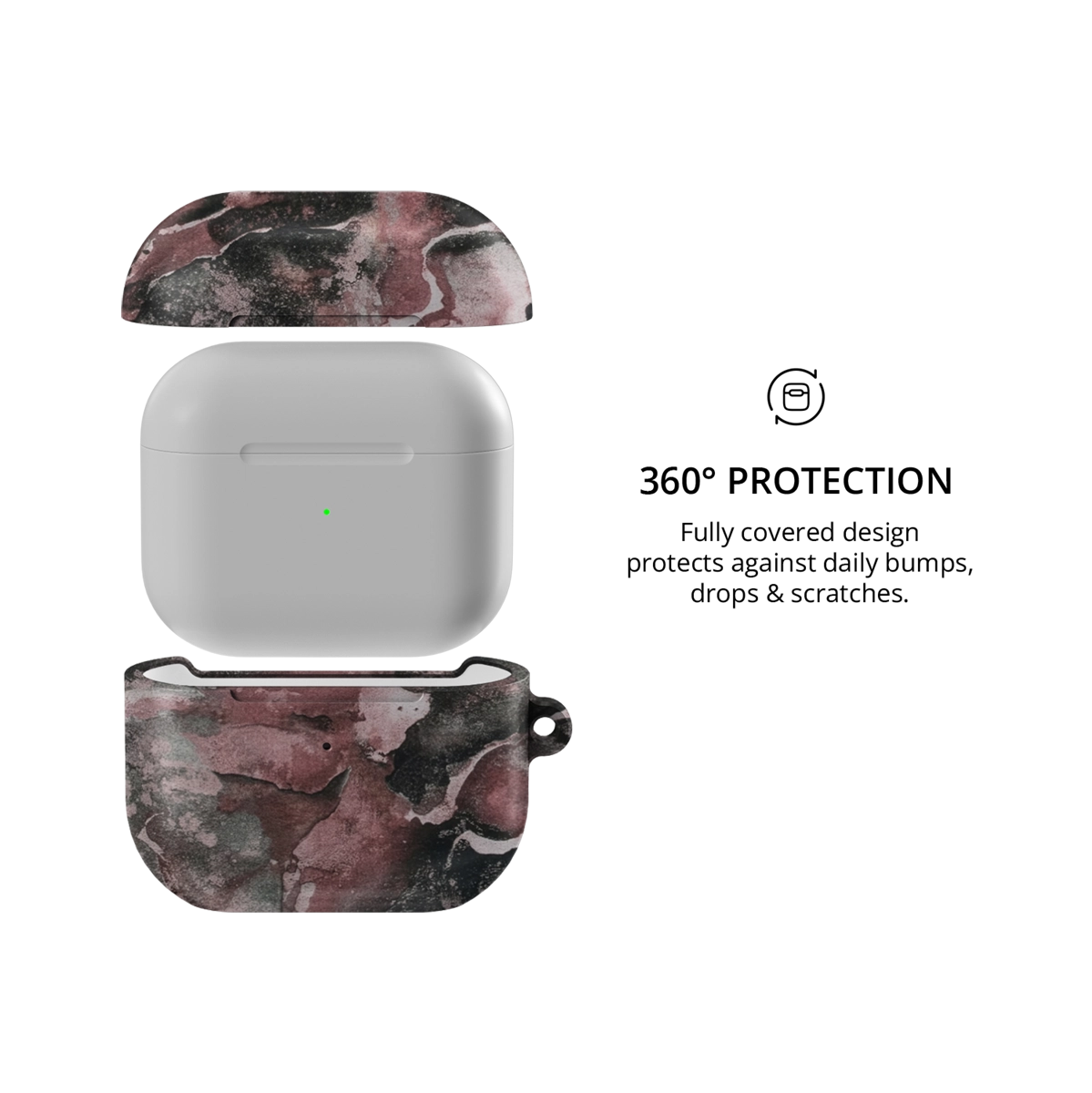 Smoke Mauve | Gray Mauve Marble AirPods Case