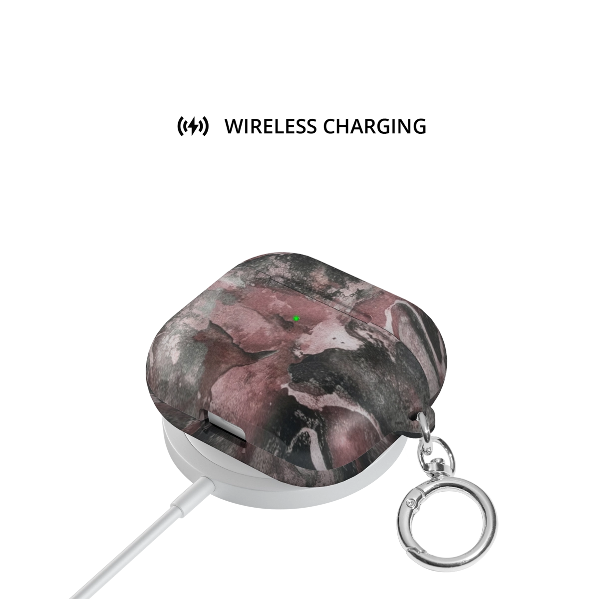 Smoke Mauve | Gray Mauve Marble AirPods Case