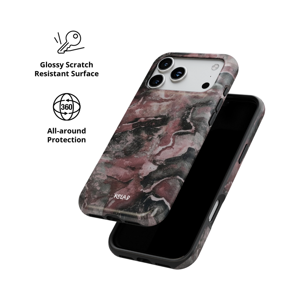 Smoke Mauve | Gray Mauve Marble iPhone Case