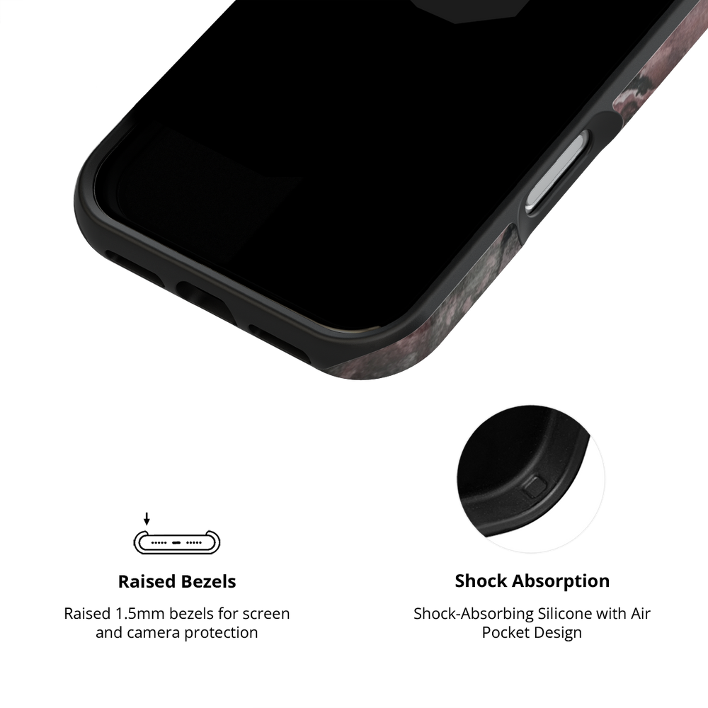 Smoke Mauve | Gray Mauve Marble iPhone Case
