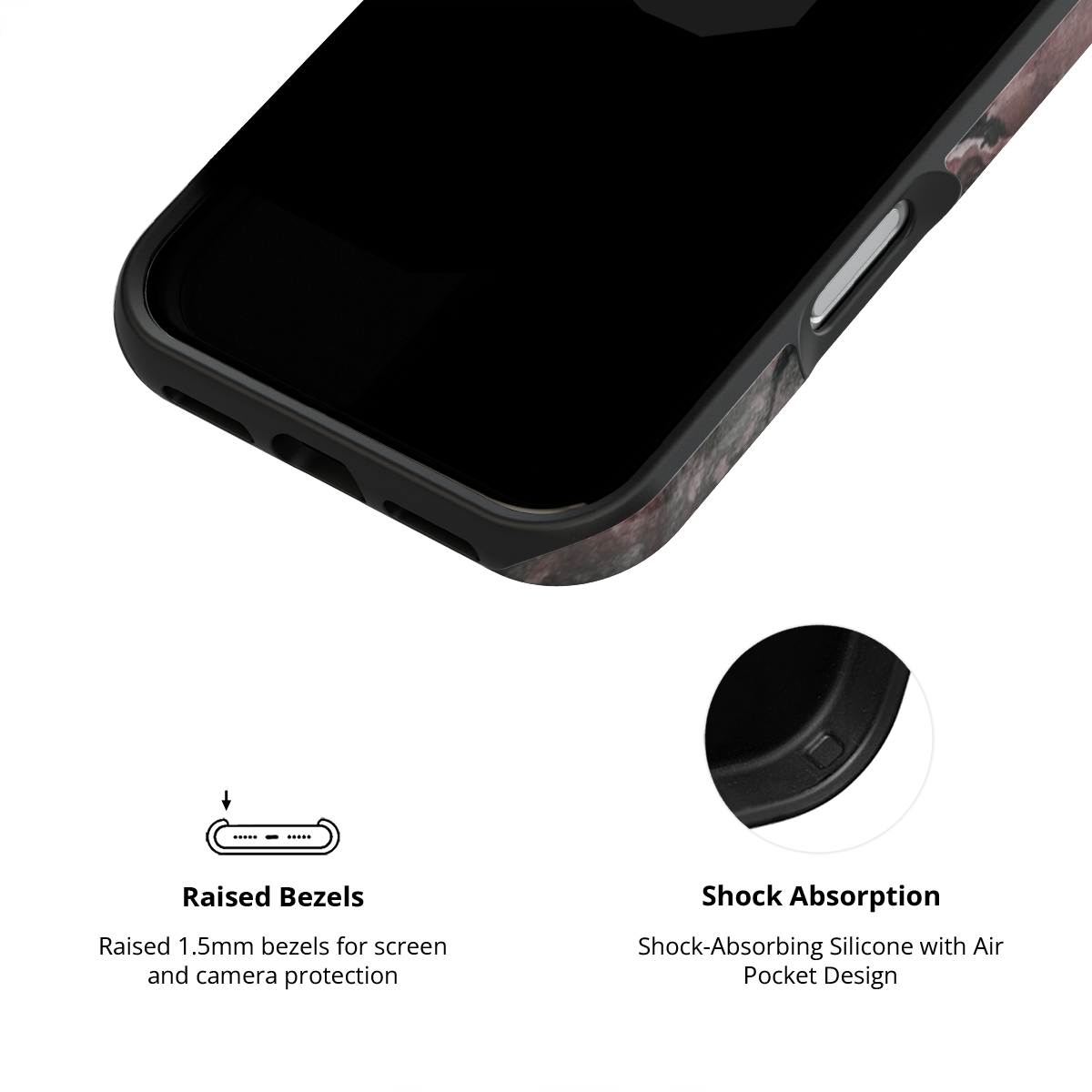 Smoke Mauve | Gray Mauve Marble iPhone Case