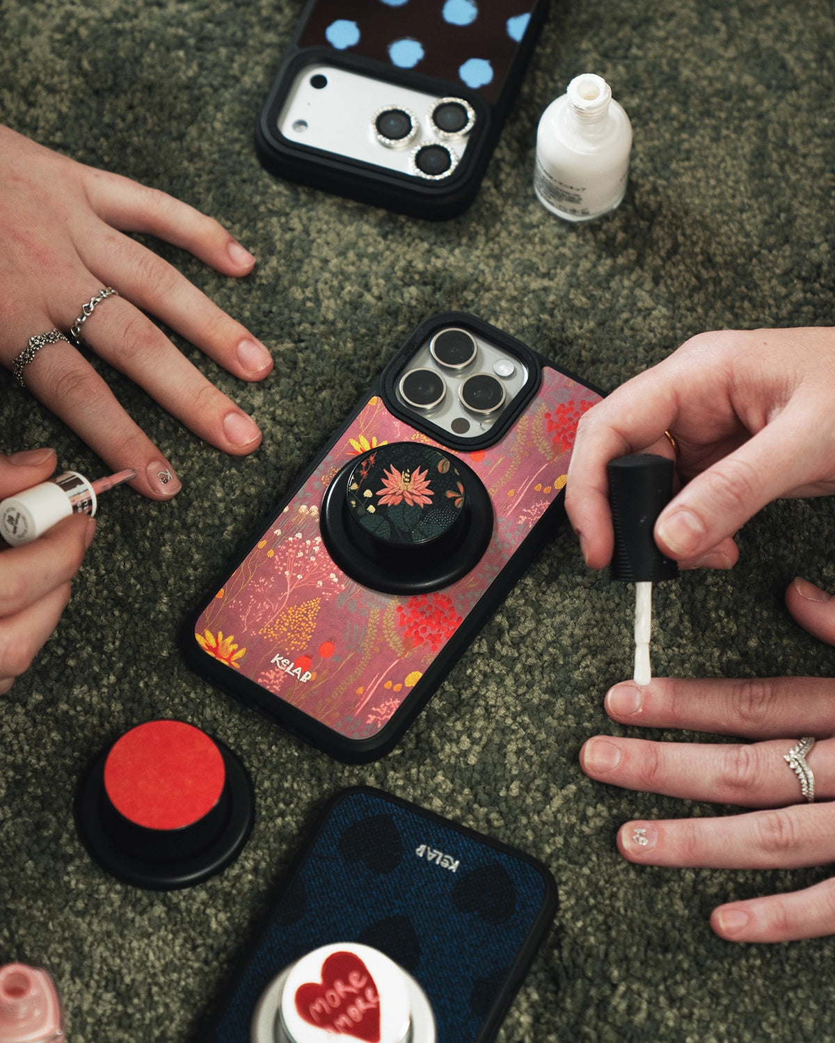 Dusty Pink Floral iPhone Case – styled look 3