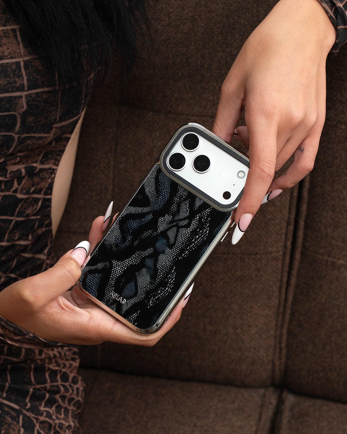 Viper Mesh | Teal Snakeskin iPhone Case
